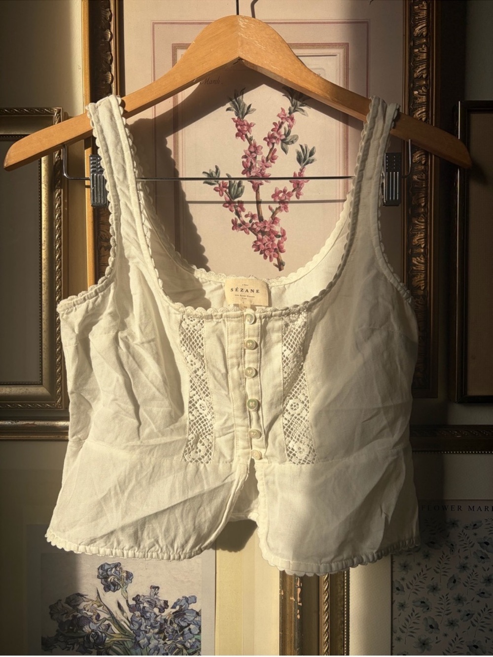 Sezane Lupe Blouse in Ivory 36/4 - Picture 6 of 8